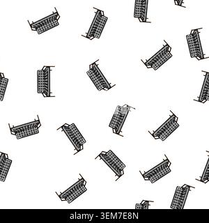 pattern modern couch leather cartoon vector Stock Vector