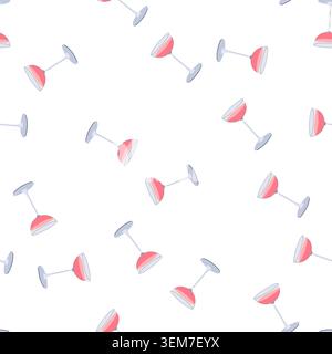 pattern wine cocktail glasses cartoon vector Stock Vector