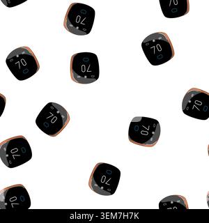pattern air smart thermostat cartoon vector Stock Vector