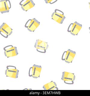 pattern kitchen teapot electric cartoon vector Stock Vector