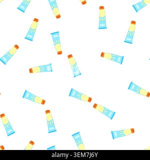 pattern lotion sun cream cartoon vector Stock Vector