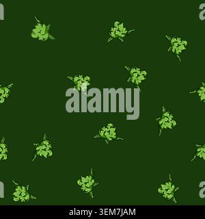seamless pattern hemp weed bud cartoon vector Stock Vector