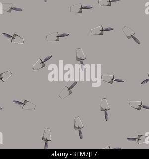 seamless pattern wall trowel cement cartoon vector Stock Vector