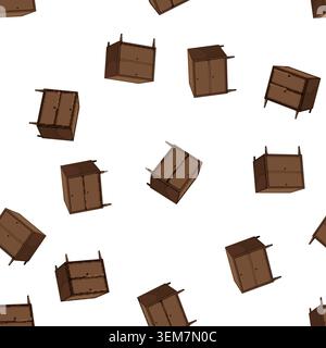 pattern business file cabinet cartoon vector Stock Vector
