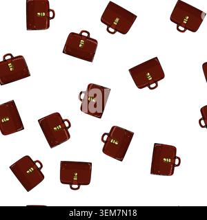 pattern office business bag cartoon vector Stock Vector