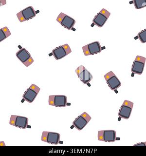 pattern receiver handheld gps cartoon vector Stock Vector