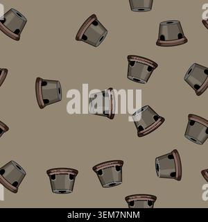 seamless pattern electricity junction box cartoon vector Stock Vector