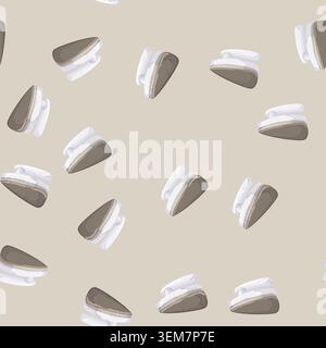 seamless pattern shirt iron laundry cartoon vector Stock Vector