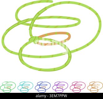 rope lasso vector cartoon graphic Stock Vector