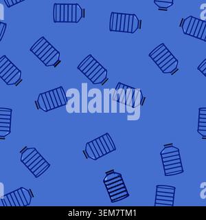 seamless pattern container plastic tank cartoon vector Stock Vector