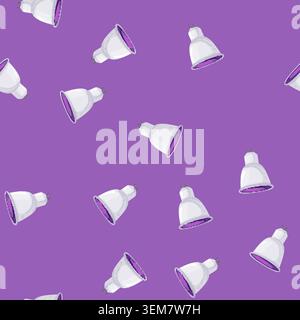 seamless pattern lamp smart light bulb cartoon vector Stock Vector
