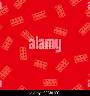 seamless pattern kitchen ice cube tray color icon vector Stock Vector
