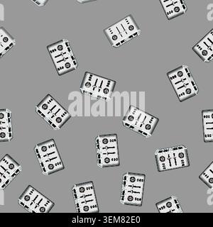 seamless pattern food toaster bread cartoon vector Stock Vector