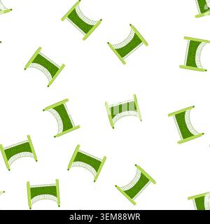 pattern decorative garden fence section green ornate design Stock Vector
