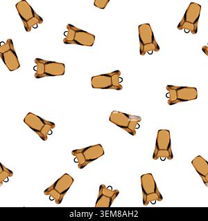 pattern knapsack backpack camp cartoon vector Stock Vector