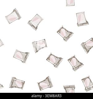 pattern facial cotton pad cartoon vector Stock Vector