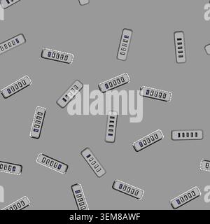 seamless pattern connect usb hub cartoon vector Stock Vector