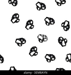 pattern led headlamp flashlight cartoon vector Stock Vector