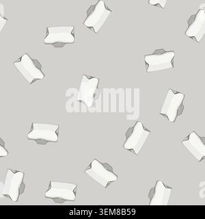 seamless pattern foam pillow orthopedic cartoon vector Stock Vector