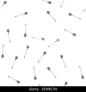 pattern tool shovel cartoon vector Stock Vector