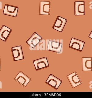 seamless pattern stylish makeup bag cartoon vector Stock Vector