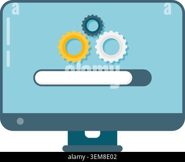 System Maintenance Screen Stock Vector