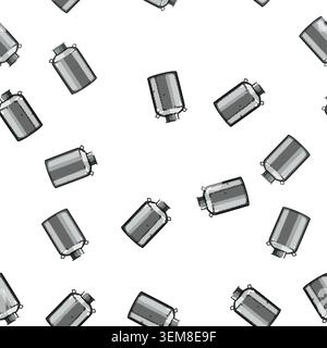 pattern vintage metal milk can cartoon vector Stock Vector