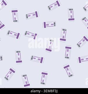 seamless pattern departure boarding pass cartoon vector Stock Vector