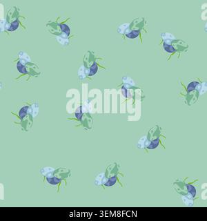 seamless pattern seaweed aquarium stone cartoon vector Stock Vector