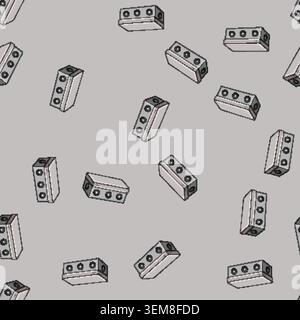 seamless pattern electrical junction box cartoon vector Stock Vector