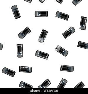 pattern espresso capsule coffee maker cartoon vector Stock Vector