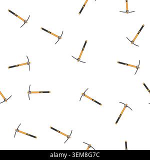 pattern dig pickaxe cartoon vector Stock Vector