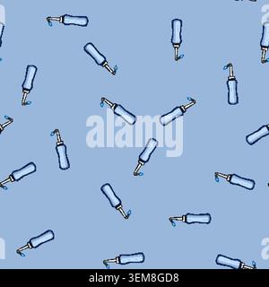 seamless pattern medicine nasal spray bottle cartoon vector Stock Vector
