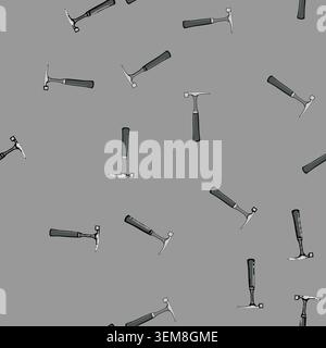 seamless pattern masonry masons hammer cartoon vector Stock Vector
