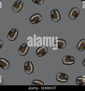 seamless pattern equipment helmet welding cartoon vector Stock Vector