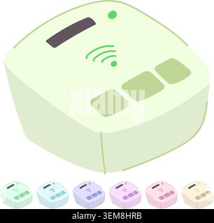 wifi travel router vector cartoon graphic Stock Vector