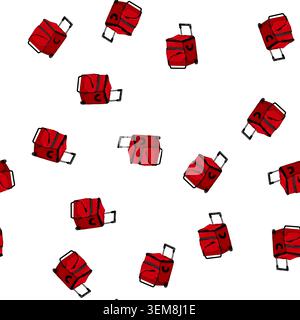 pattern ice cooler box cartoon vector Stock Vector