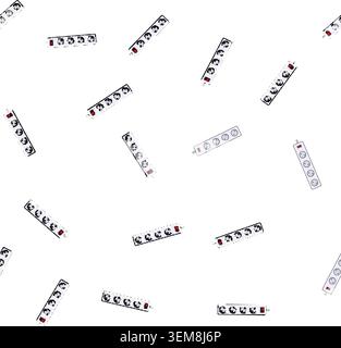 pattern outlet power strip smart cartoon vector Stock Vector