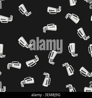 seamless pattern repair garment steamer cartoon vector Stock Vector
