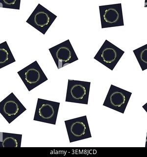 pattern data hud round frame cartoon vector Stock Vector