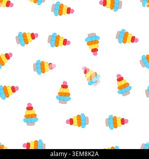 pattern box pyramid toy cartoon vector Stock Vector