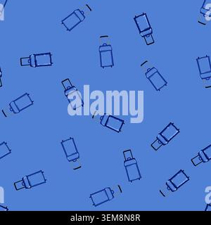 seamless pattern expandable trolley bag cartoon vector Stock Vector