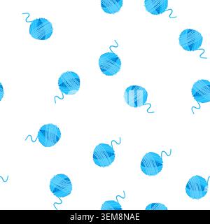 pattern doodle ball yarn cartoon vector Stock Vector