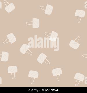 seamless pattern environment reusable grocery bag cartoon vector Stock Vector