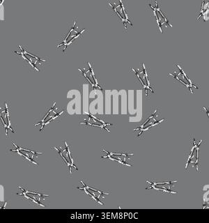 seamless pattern metal knife tool cartoon vector Stock Vector