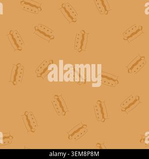seamless pattern chaise couch leather cartoon vector Stock Vector