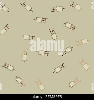 seamless pattern blank easel cartoon vector Stock Vector