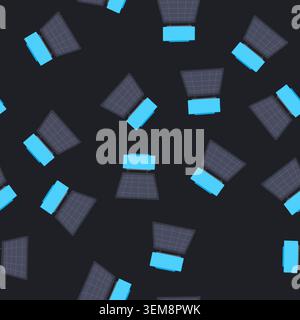 seamless pattern heat solar water heater cartoon vector Stock Vector