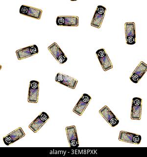 pattern travel gandheld gps cartoon vector Stock Vector