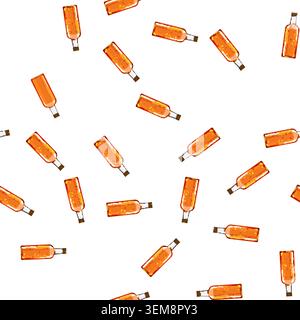 pattern beverage glass bottle soda cartoon vector Stock Vector